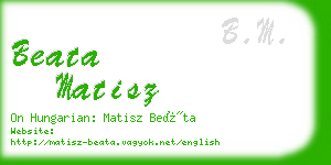 beata matisz business card